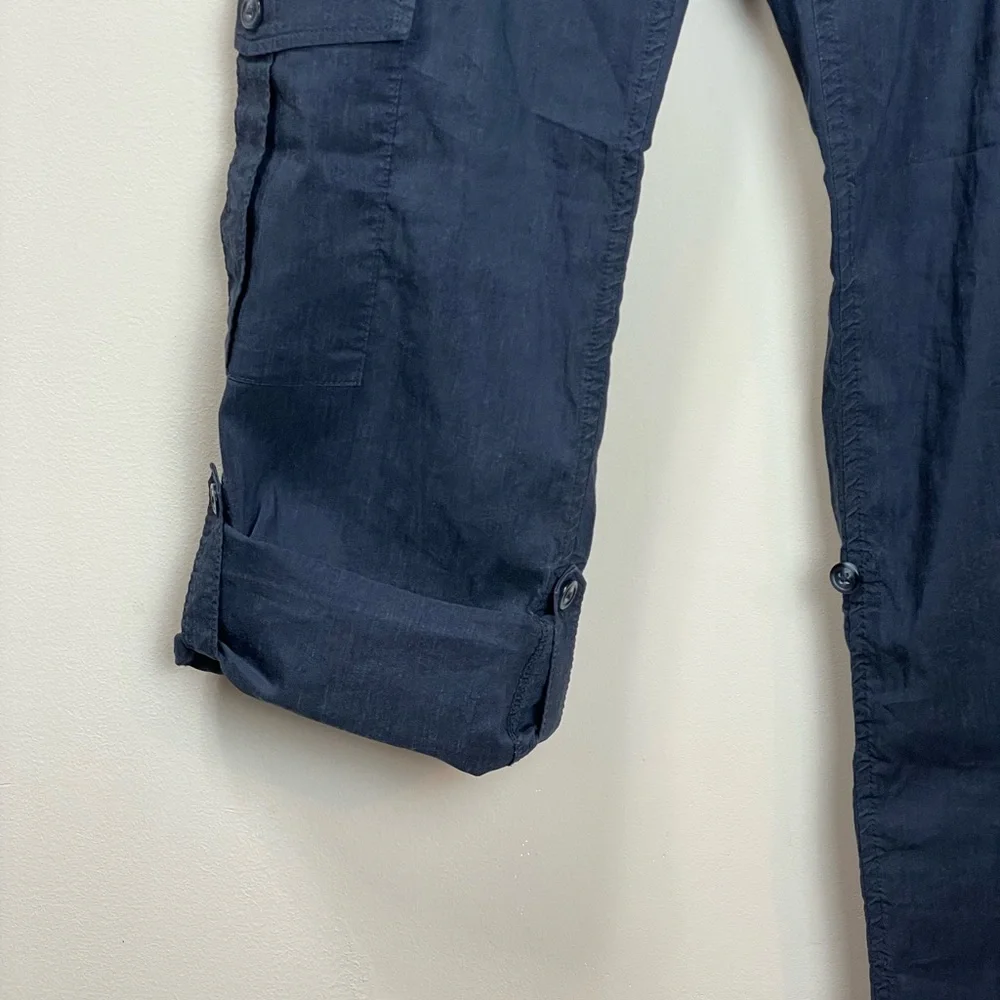 Banana Republic Linen Cargo Pants sz 4